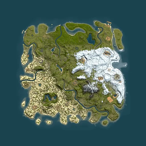 Rust map seed 1452350244, 5000x5000m top-down preview