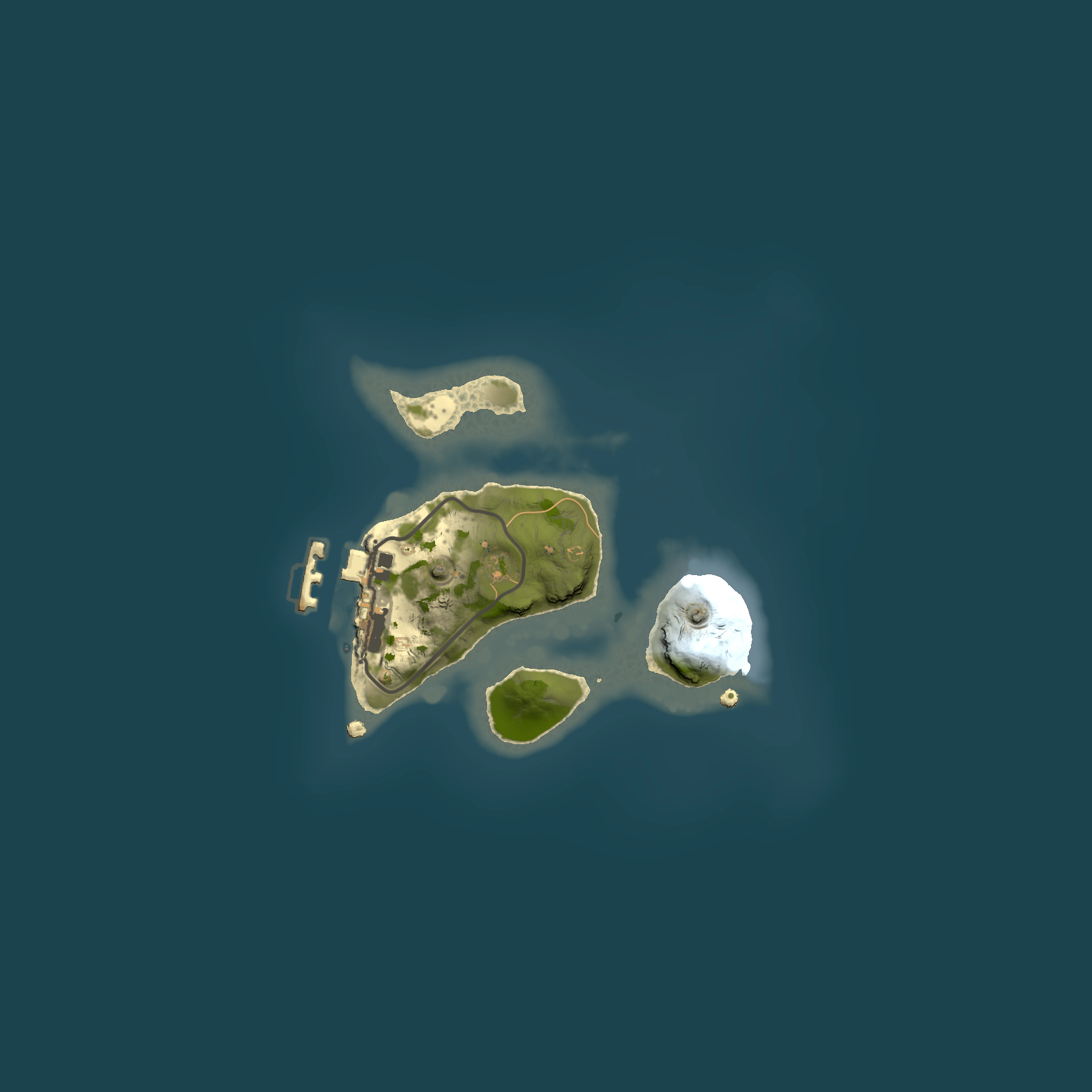 Full top-down render of Rust map seed 704235865, 1500x1500m