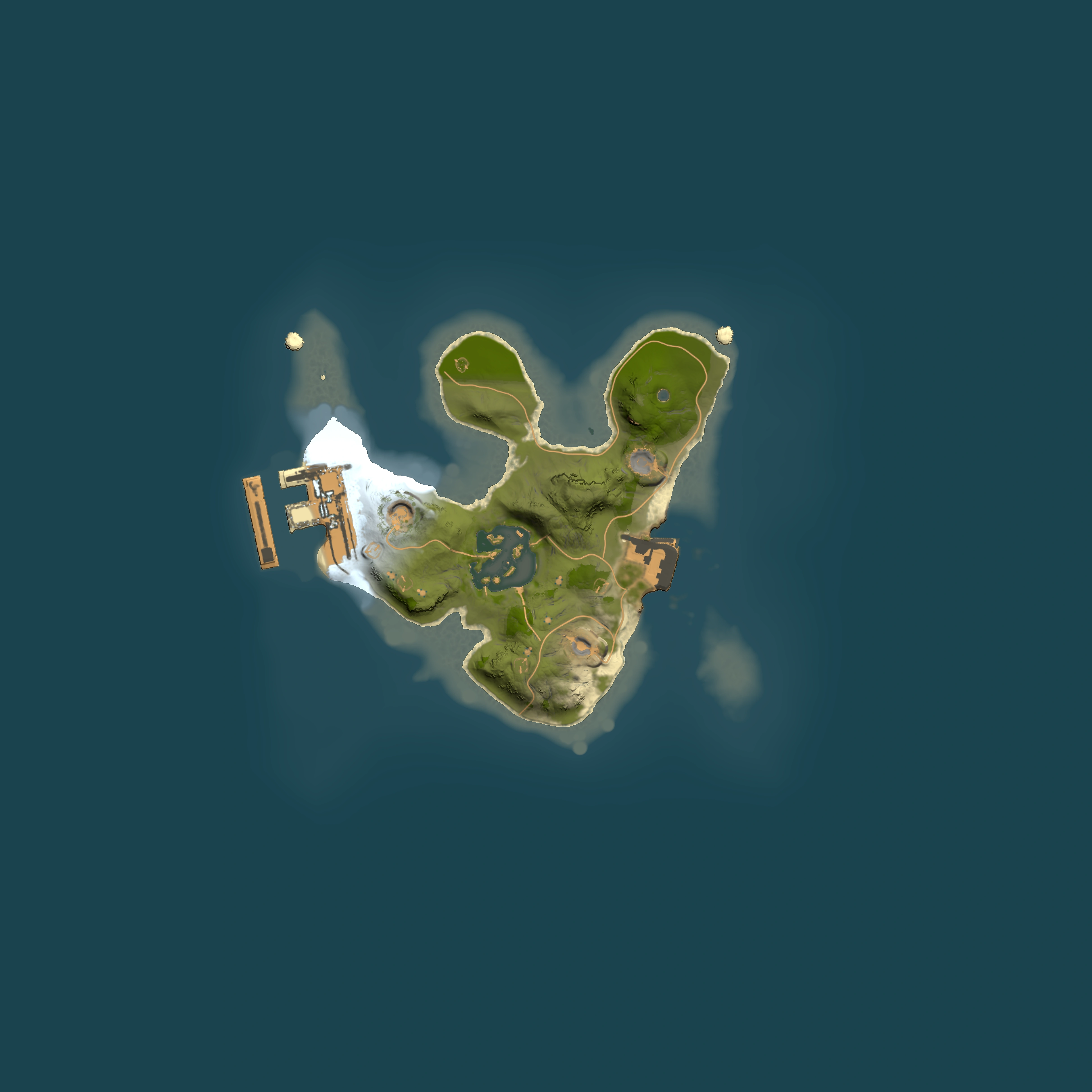 Full top-down render of Rust map seed 1305798766, 1500x1500m