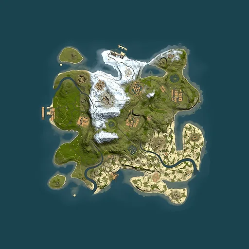 Rust map seed 273851989, 3000x3000m top-down preview