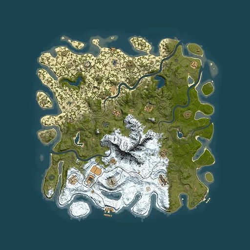Rust map seed 1323586573, 5000x5000m top-down preview
