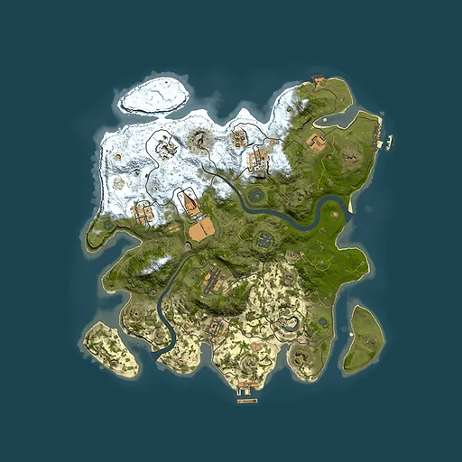 Rust map seed 2143342663, 3500x3500m top-down preview