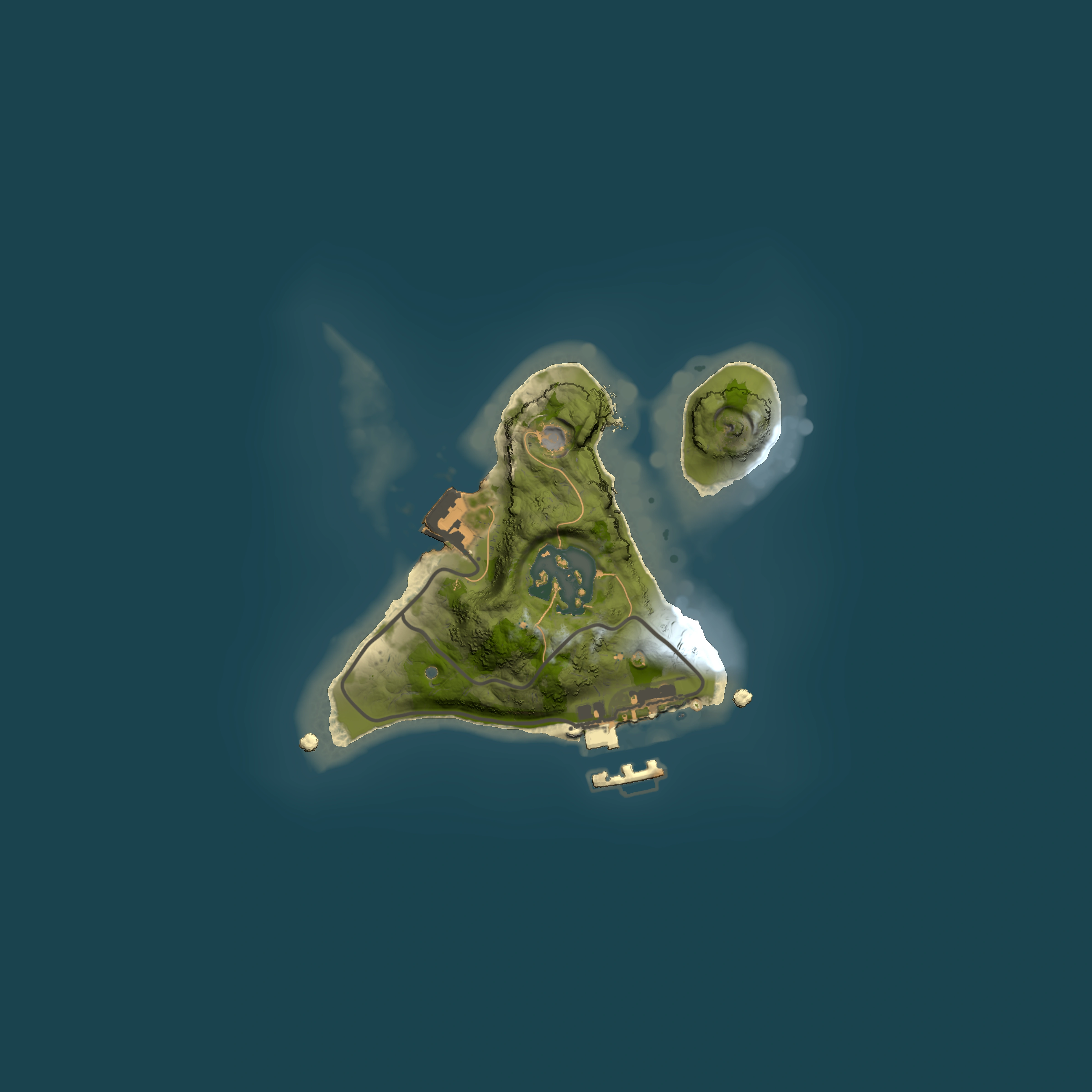 Full top-down render of Rust map seed 1699909633, 1500x1500m