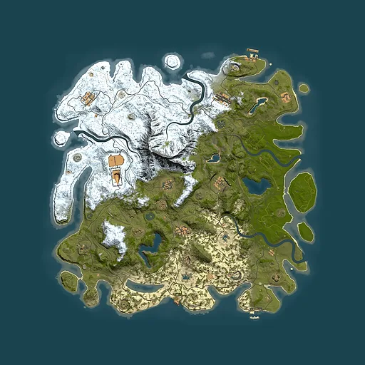 Rust map seed 1863793181, 5000x5000m top-down preview