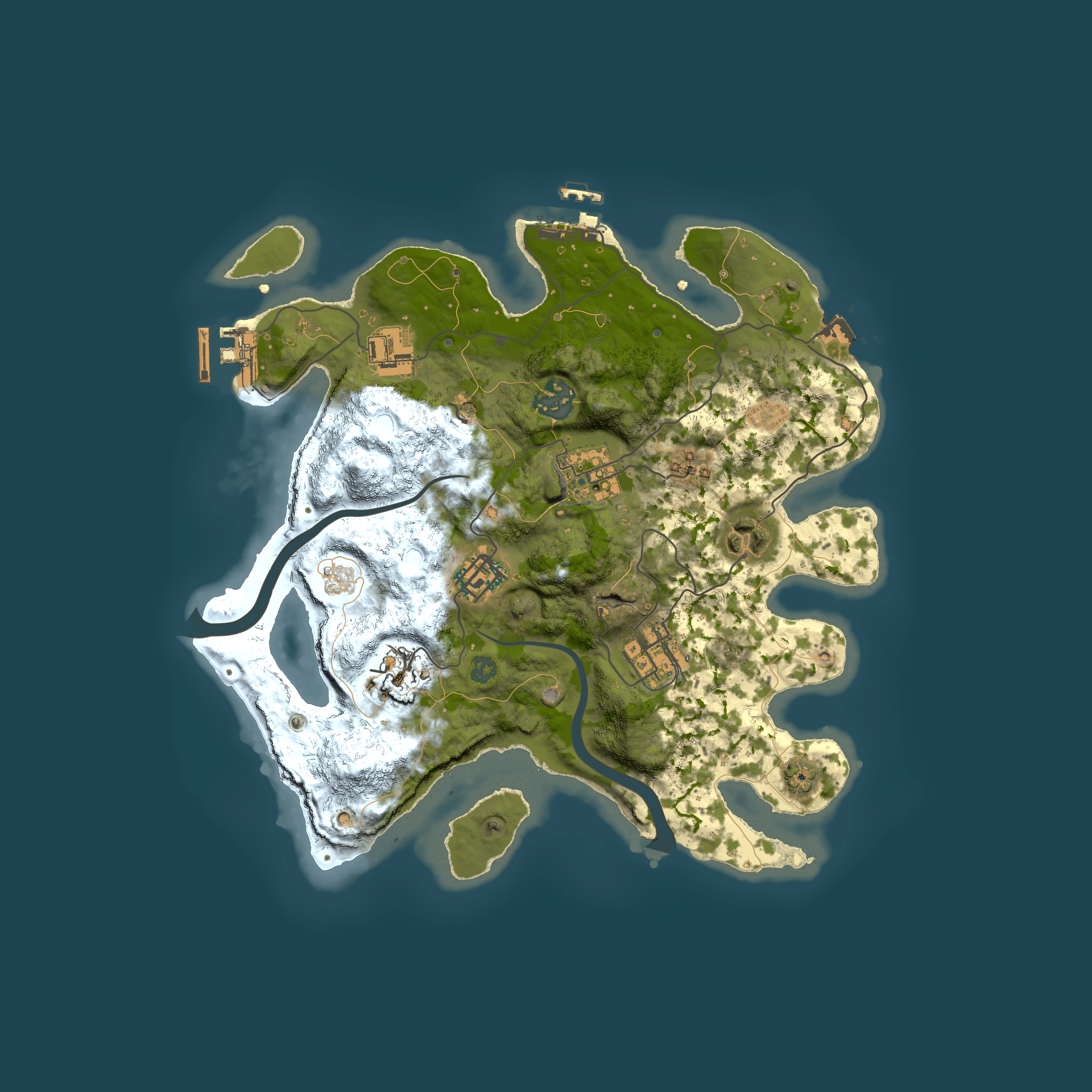 Full top-down render of Rust map seed 896248071, 3000x3000m