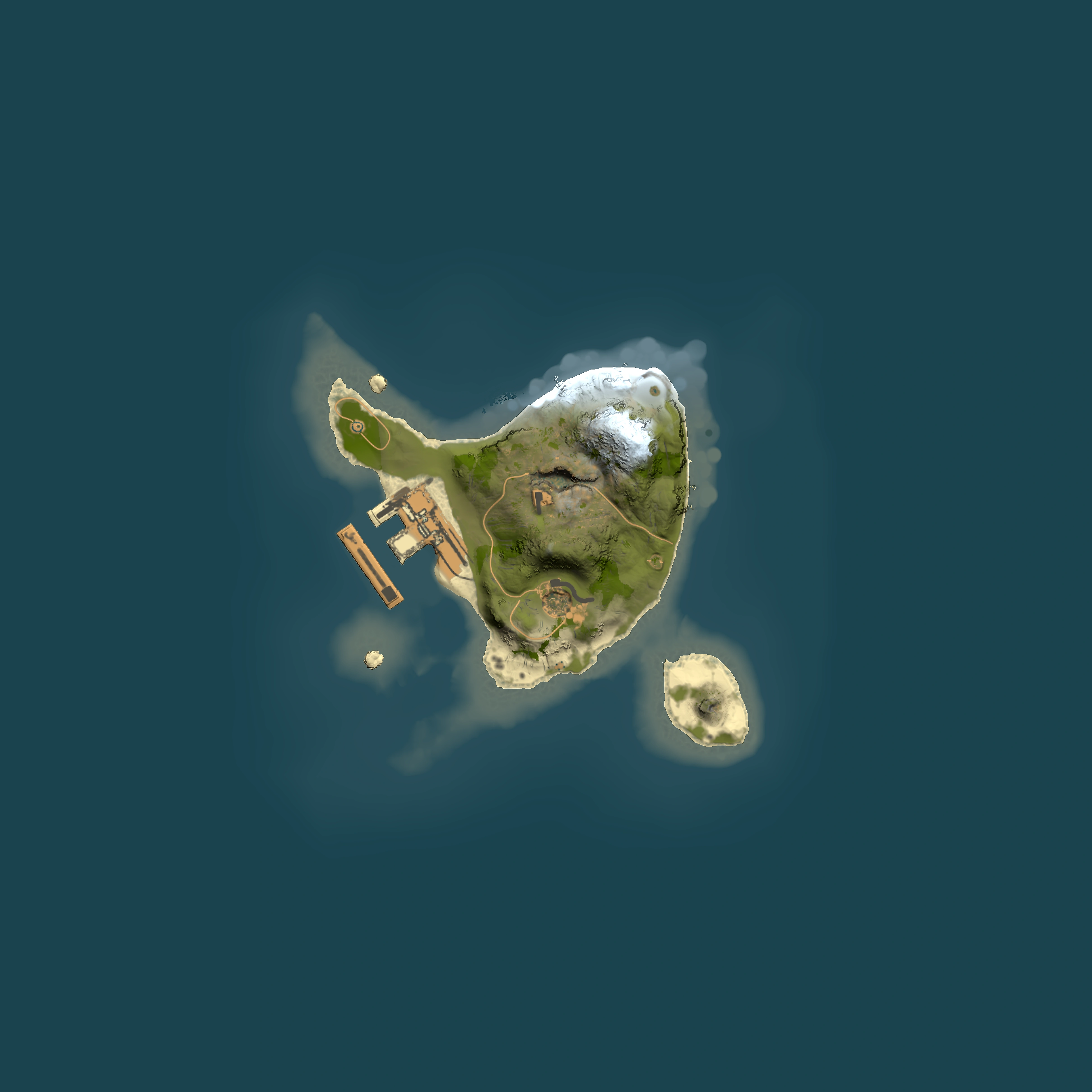 Full top-down render of Rust map seed 688381322, 1500x1500m