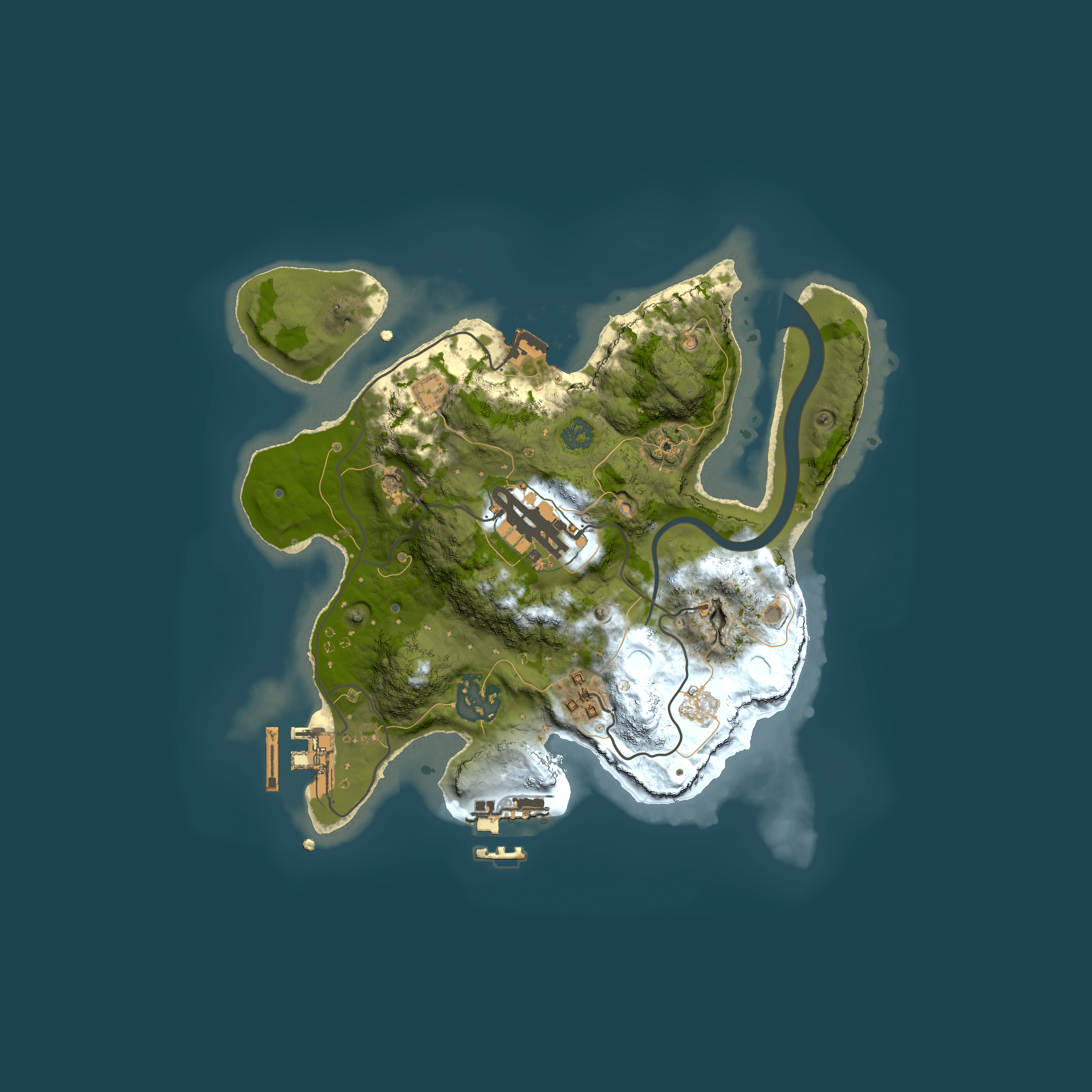 Full top-down render of Rust map seed 1609508529, 2500x2500m