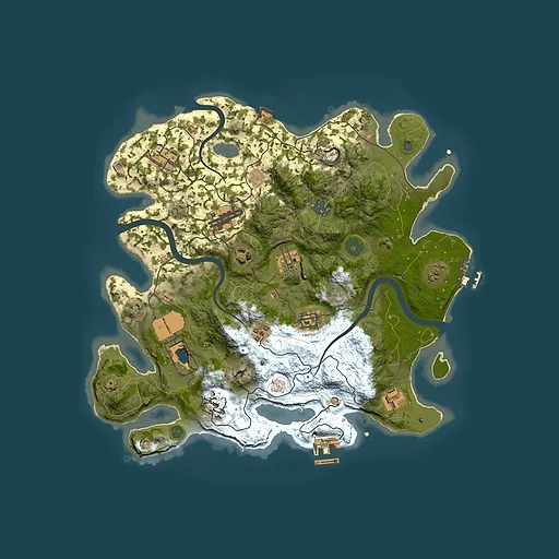 Rust map seed 216883570, 3500x3500m top-down preview