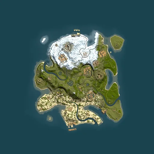 Rust map seed 362628504, 3000x3000m top-down preview