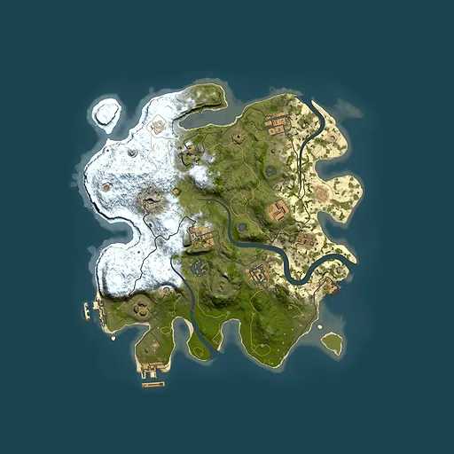 Rust map seed 1813639048, 3000x3000m top-down preview