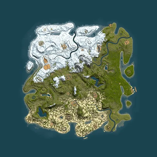 Rust map seed 993355356, 5000x5000m top-down preview
