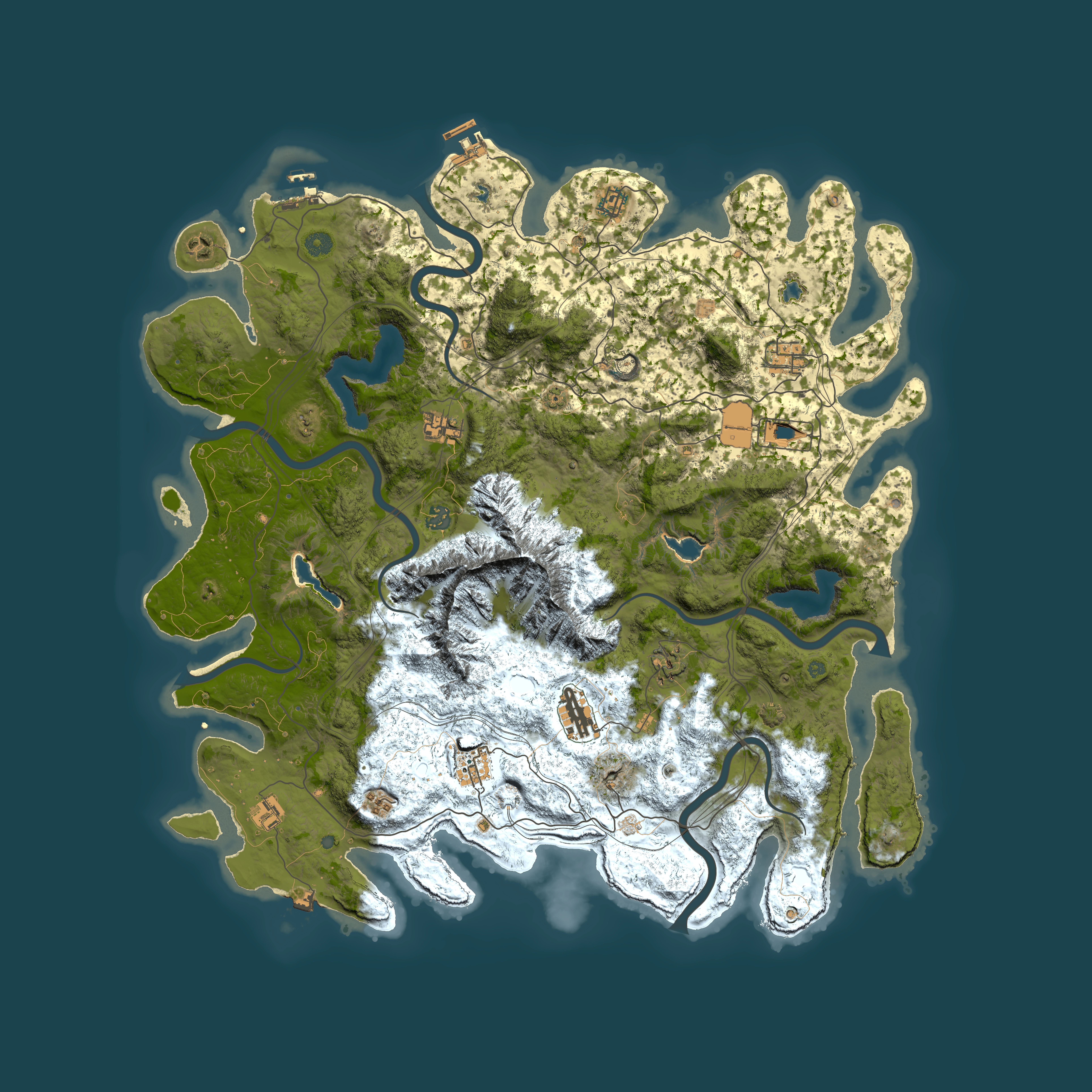 Full top-down render of Rust map seed 1823337313, 5000x5000m