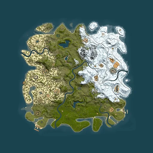 Rust map seed 1539038390, 5000x5000m top-down preview