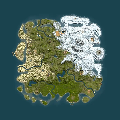 Rust map seed 1286808683, 5000x5000m top-down preview