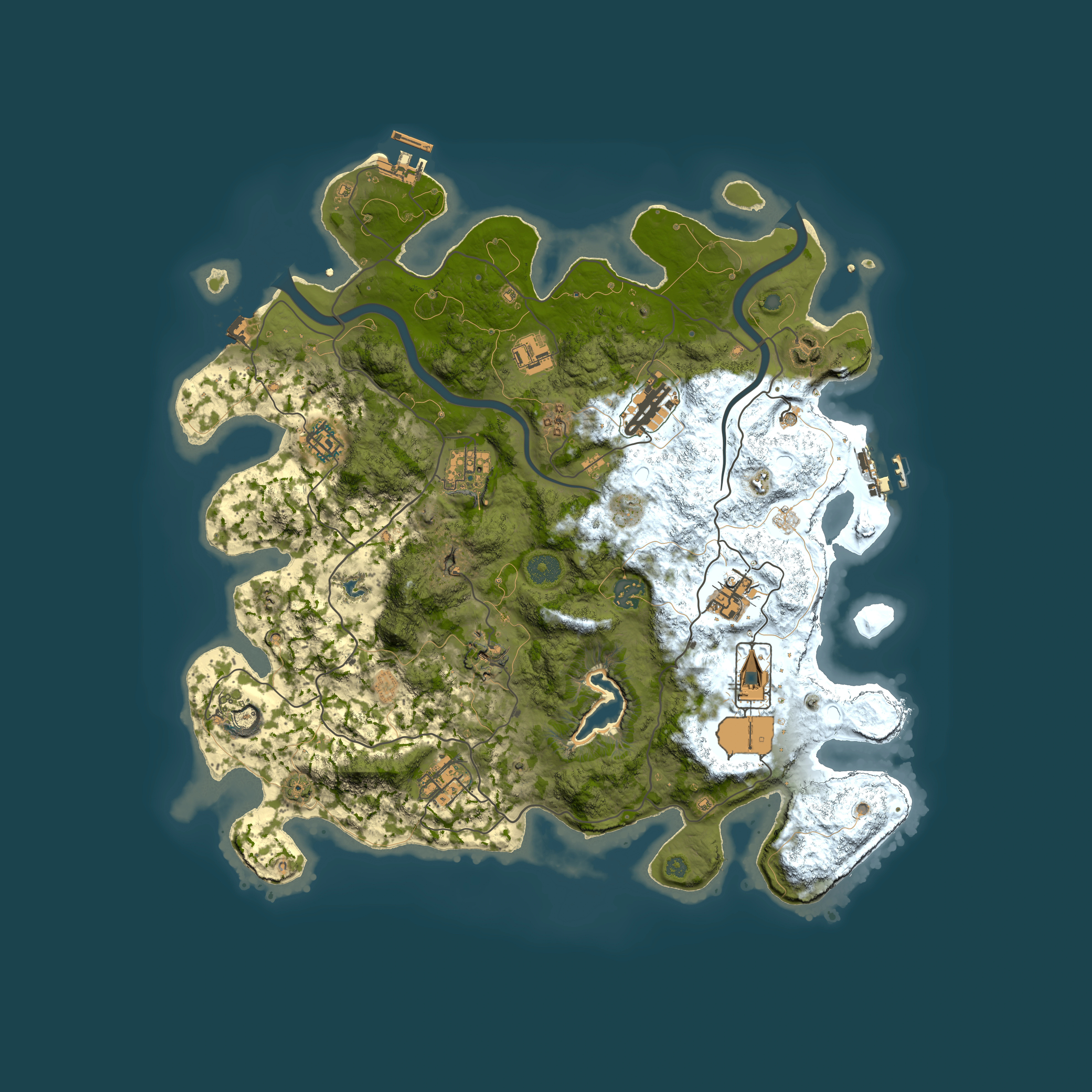 Full top-down render of Rust map seed 344324761, 4000x4000m