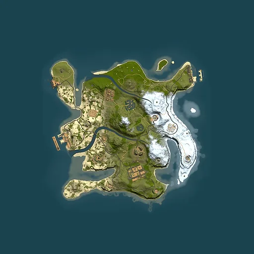 Rust map seed 2145767389, 2500x2500m top-down preview