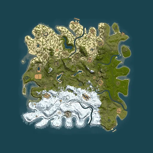 Rust map seed 2118309314, 4500x4500m top-down preview