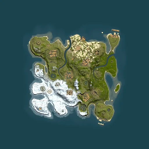 Rust map seed 1227070739, 3000x3000m top-down preview