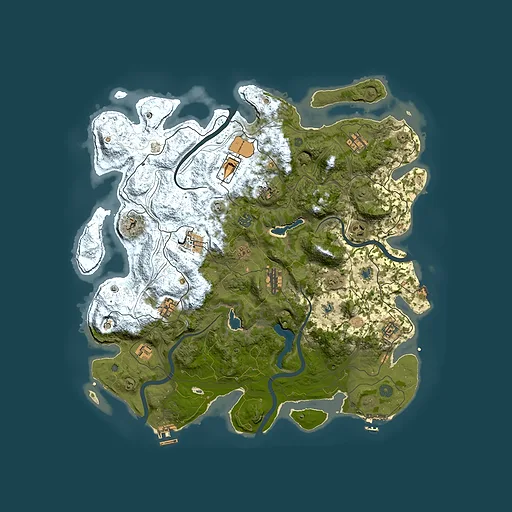 Rust map seed 1330163895, 4500x4500m top-down preview