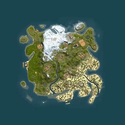 Rust map seed 546605583, 3500x3500m top-down preview