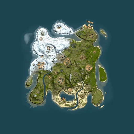 Rust map seed 415987863, 3000x3000m top-down preview