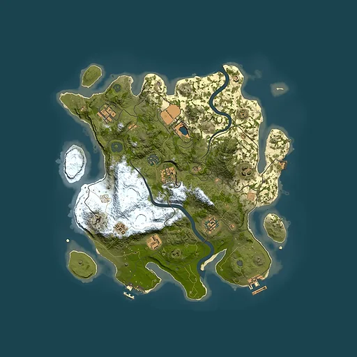 Rust map seed 939678654, 3500x3500m top-down preview