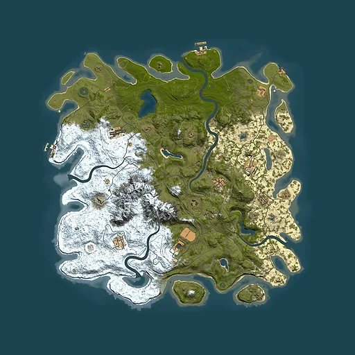 Rust map seed 435026278, 5000x5000m top-down preview