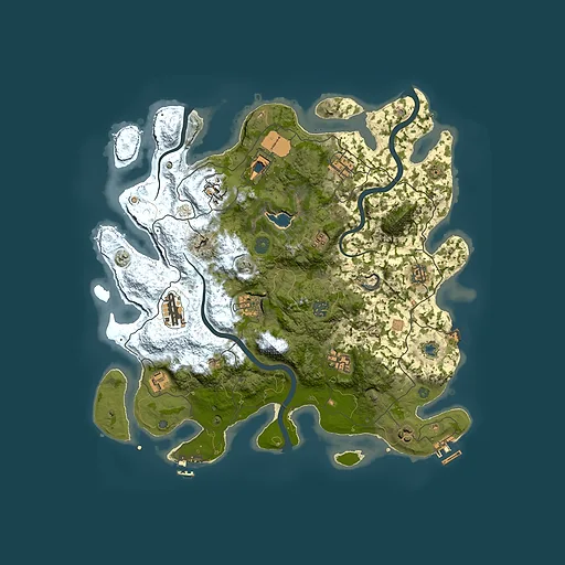 Rust map seed 744816927, 4000x4000m top-down preview