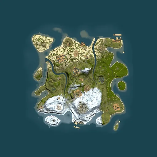Rust map seed 494279040, 3000x3000m top-down preview
