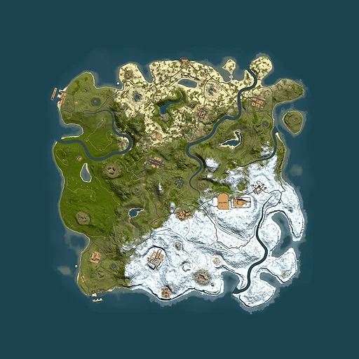 Rust map seed 240502539, 4500x4500m top-down preview