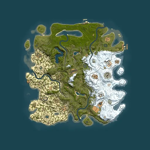Rust map seed 1193024704, 4500x4500m top-down preview