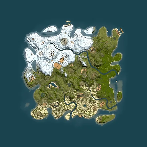 Rust map seed 306587067, 4000x4000m top-down preview