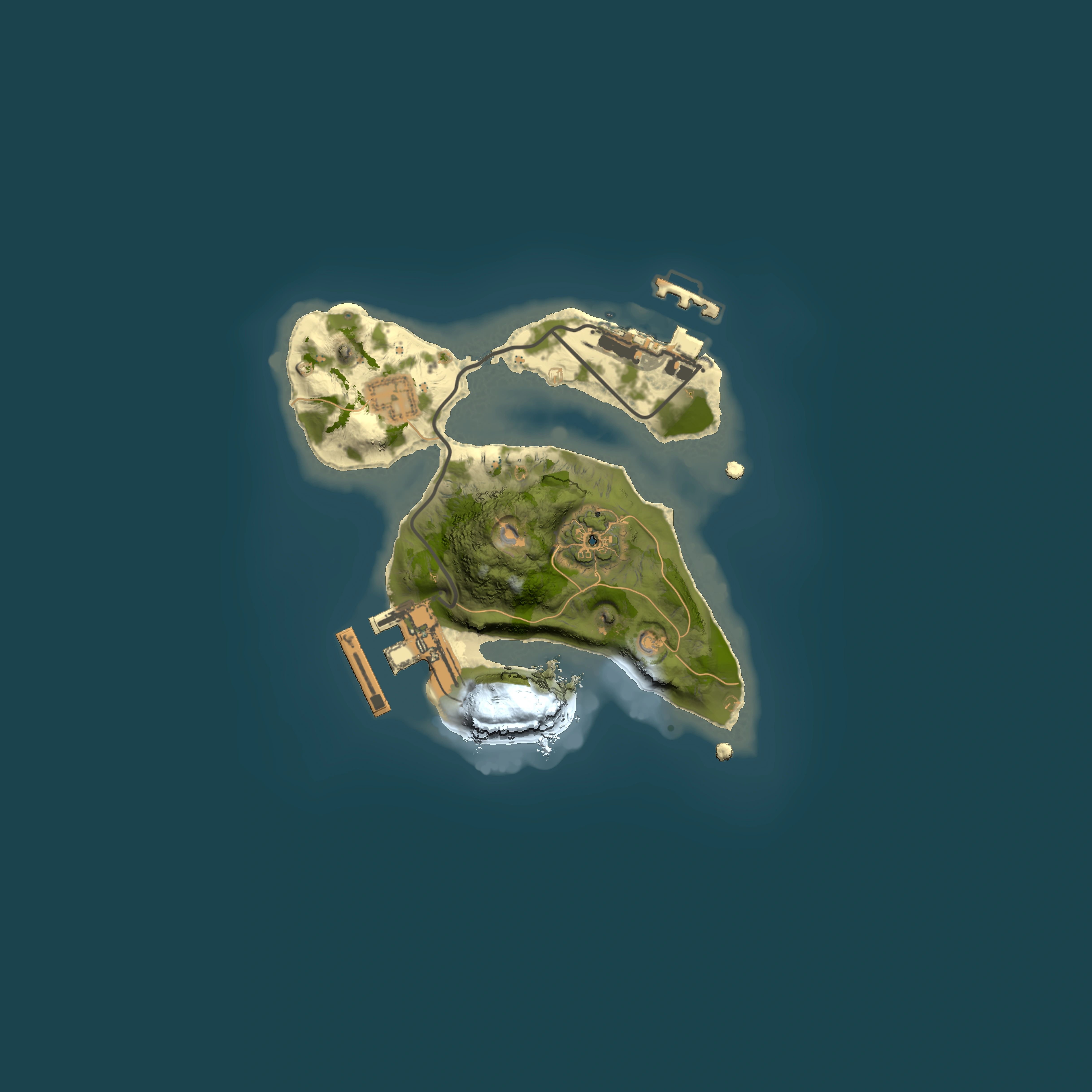 Full top-down render of Rust map seed 1241734713, 1500x1500m
