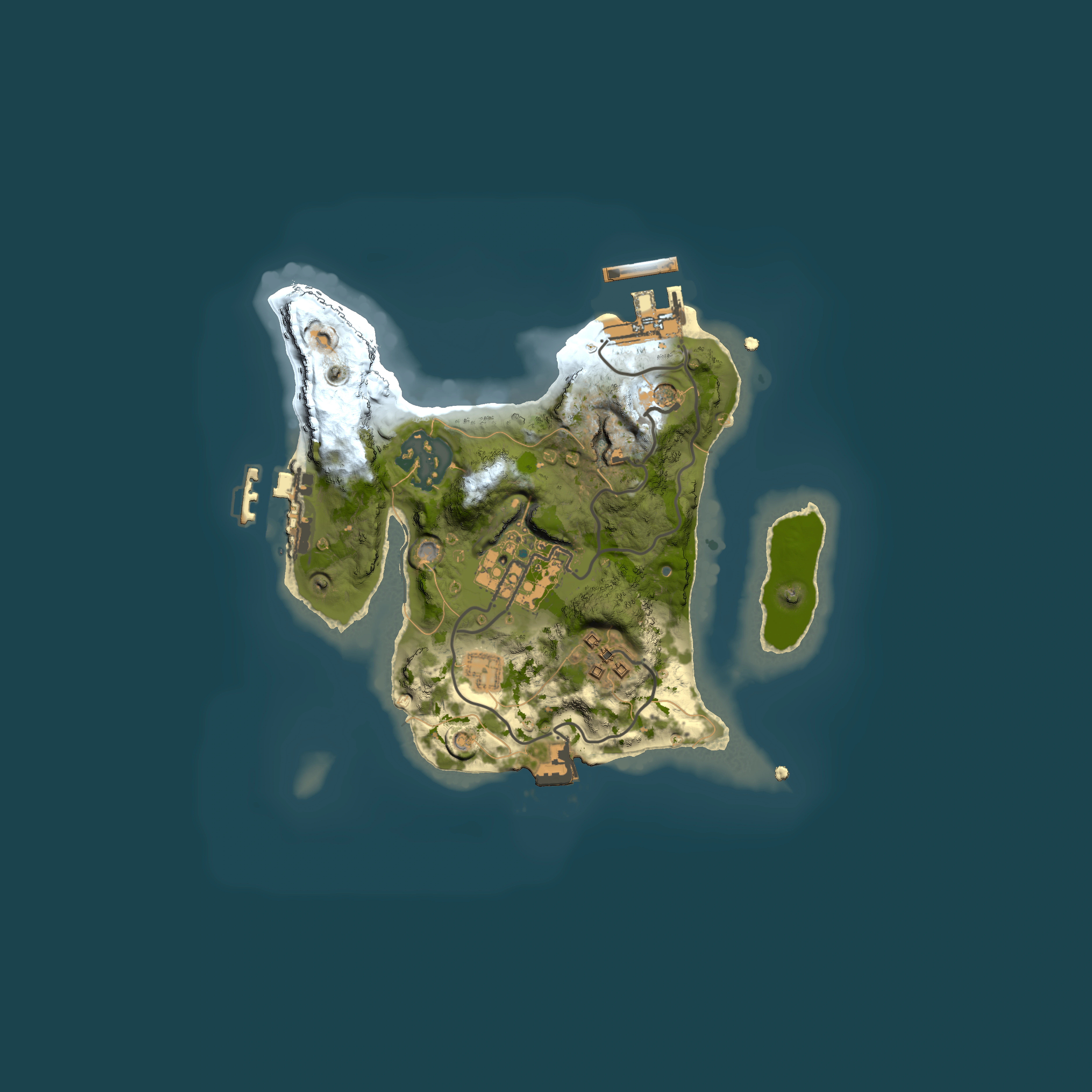 Full top-down render of Rust map seed 1892386451, 2000x2000m