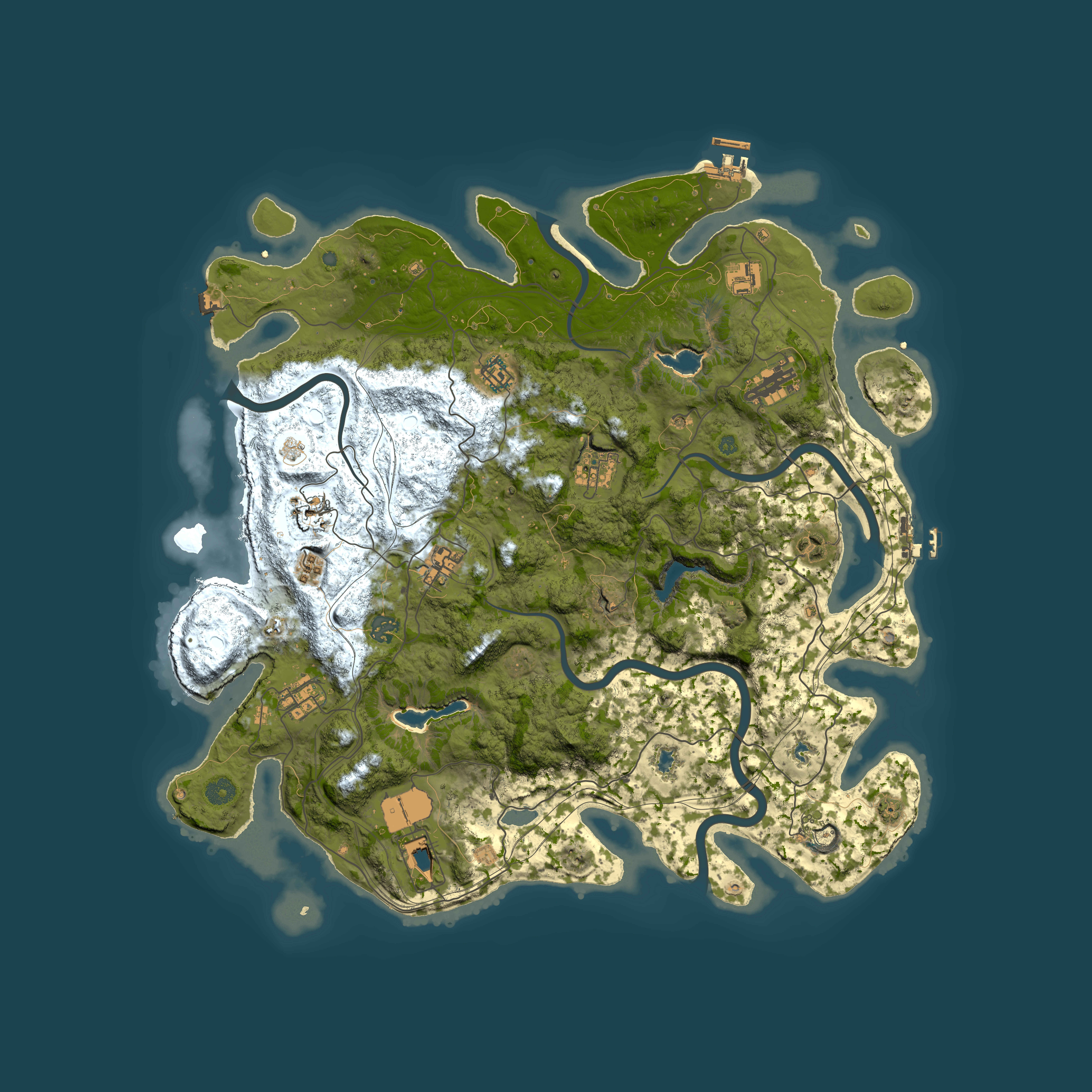 Full top-down render of Rust map seed 1208649573, 4500x4500m