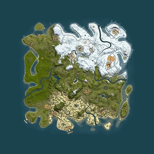 Rust map seed 563585491, 4500x4500m top-down preview