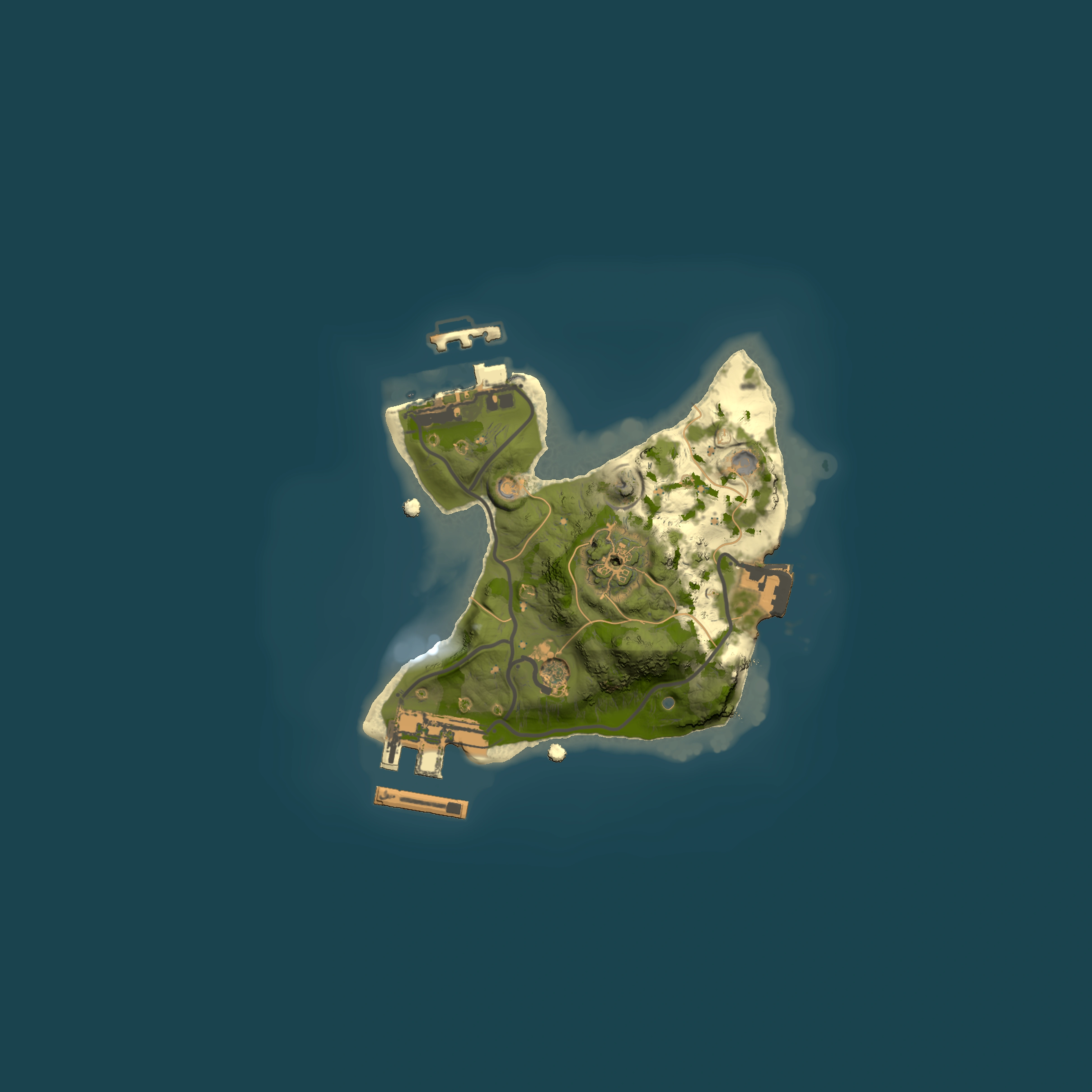 Full top-down render of Rust map seed 1527262472, 1500x1500m