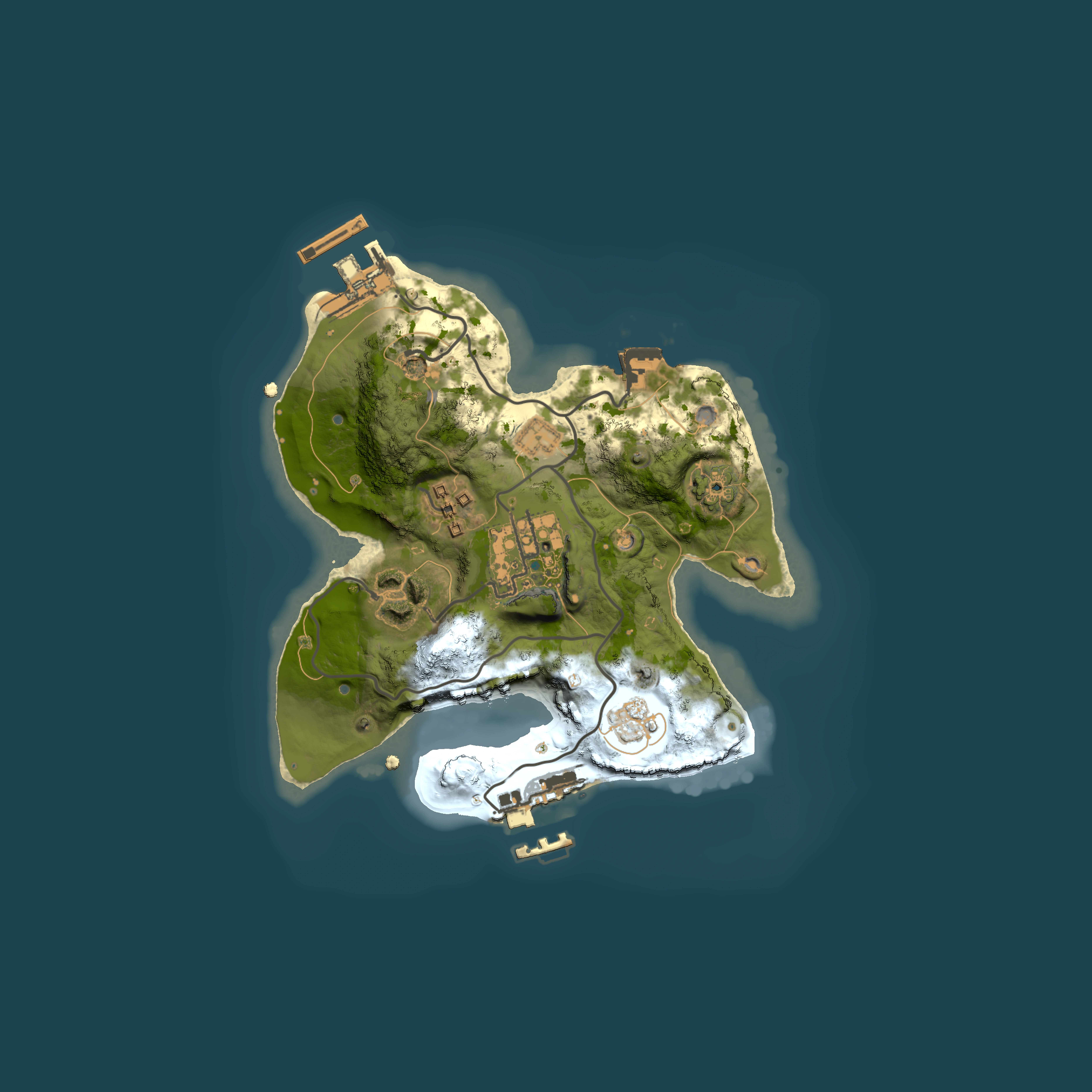 Full top-down render of Rust map seed 803812572, 2000x2000m