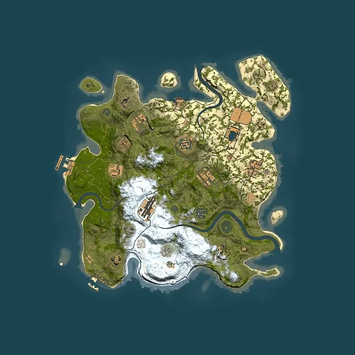 Rust map seed 49293705, 3500x3500m top-down preview