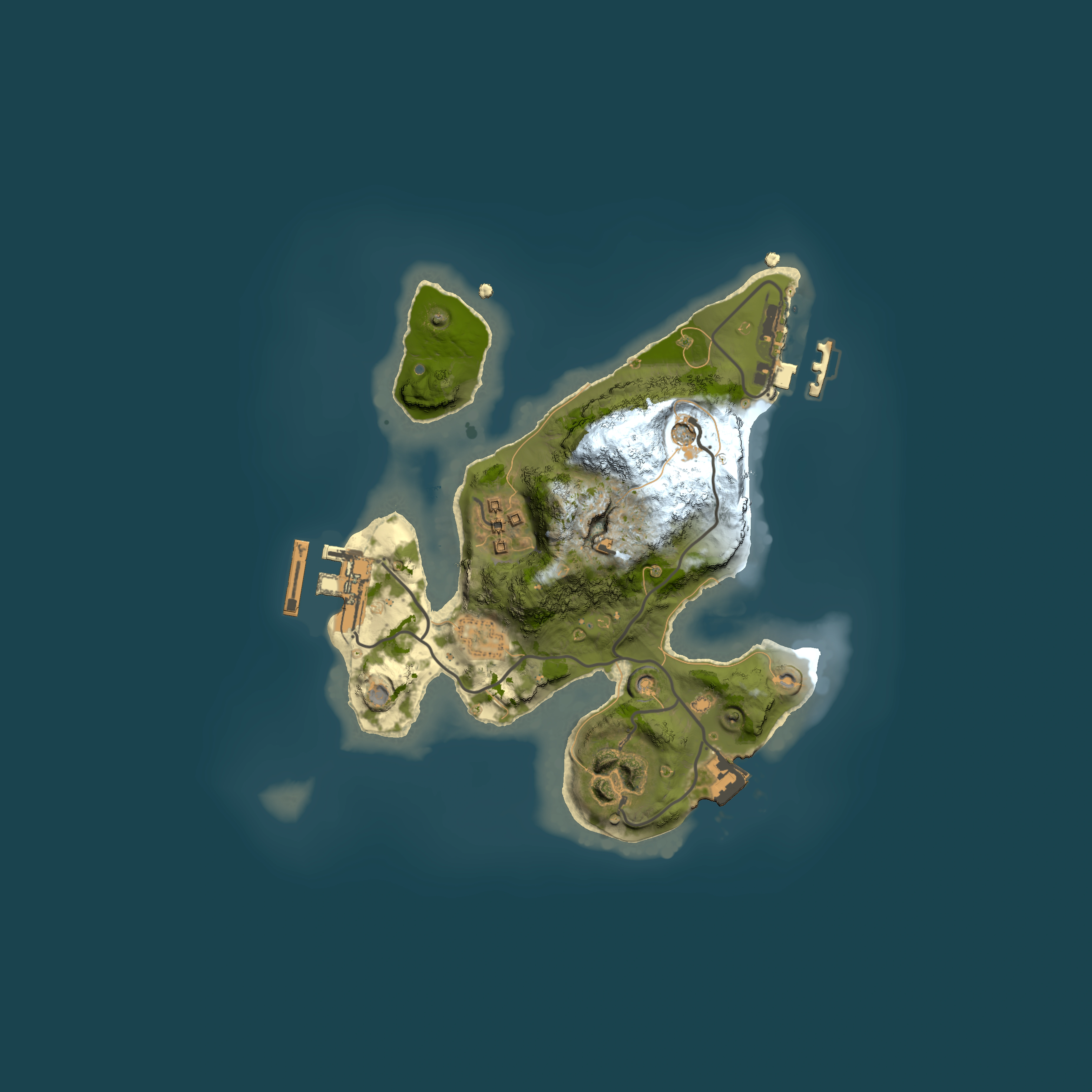 Full top-down render of Rust map seed 1474086784, 2000x2000m