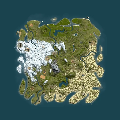 Rust map seed 2060385315, 5000x5000m top-down preview