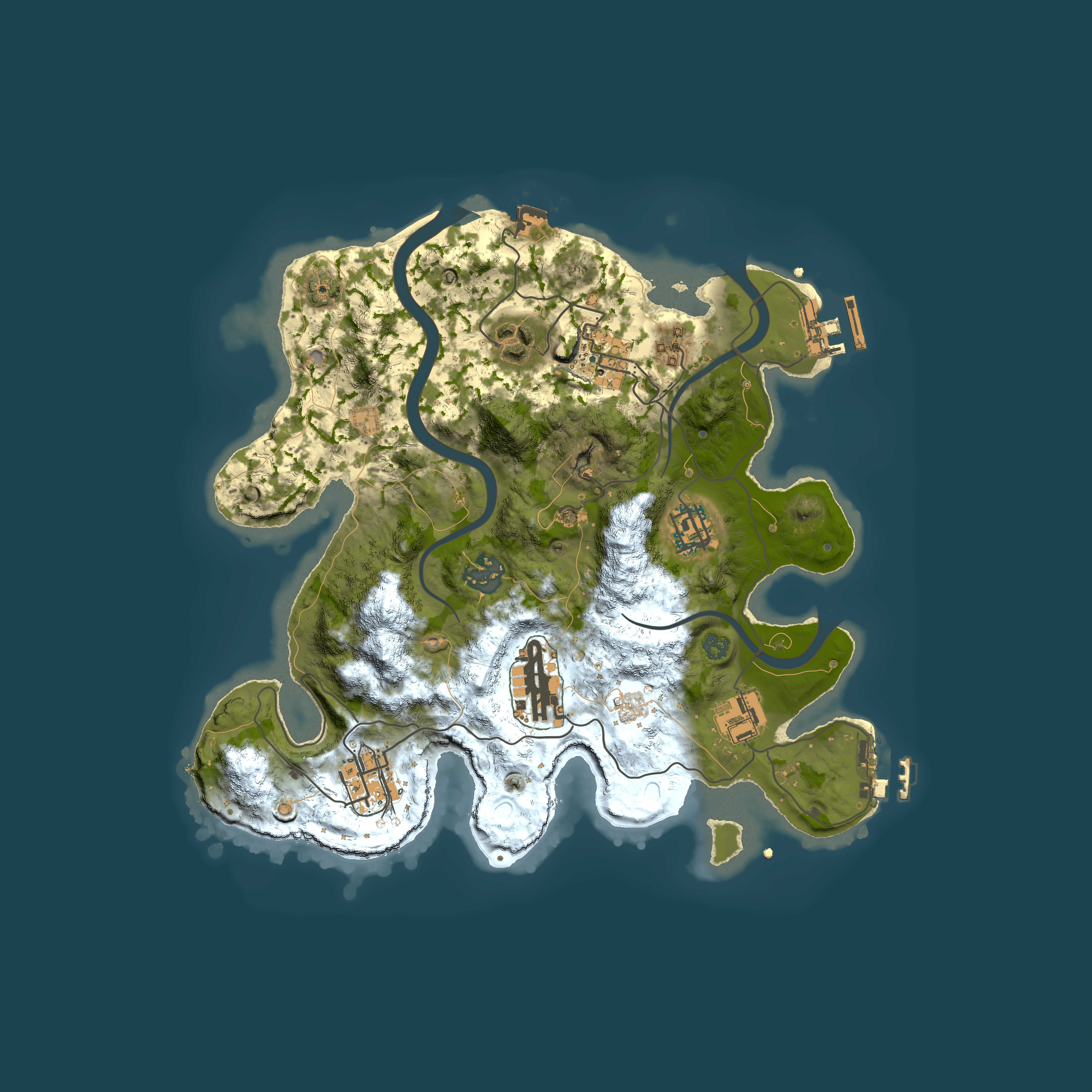 Full top-down render of Rust map seed 619187248, 3000x3000m