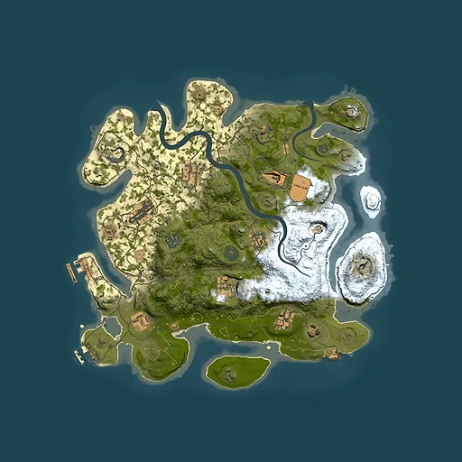 Rust map seed 2141126140, 3500x3500m top-down preview