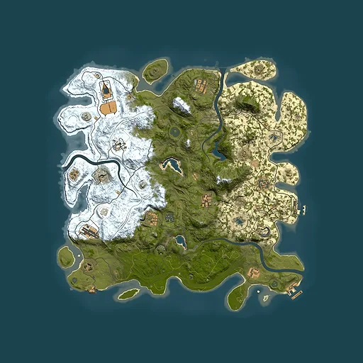 Rust map seed 1810626524, 4500x4500m top-down preview