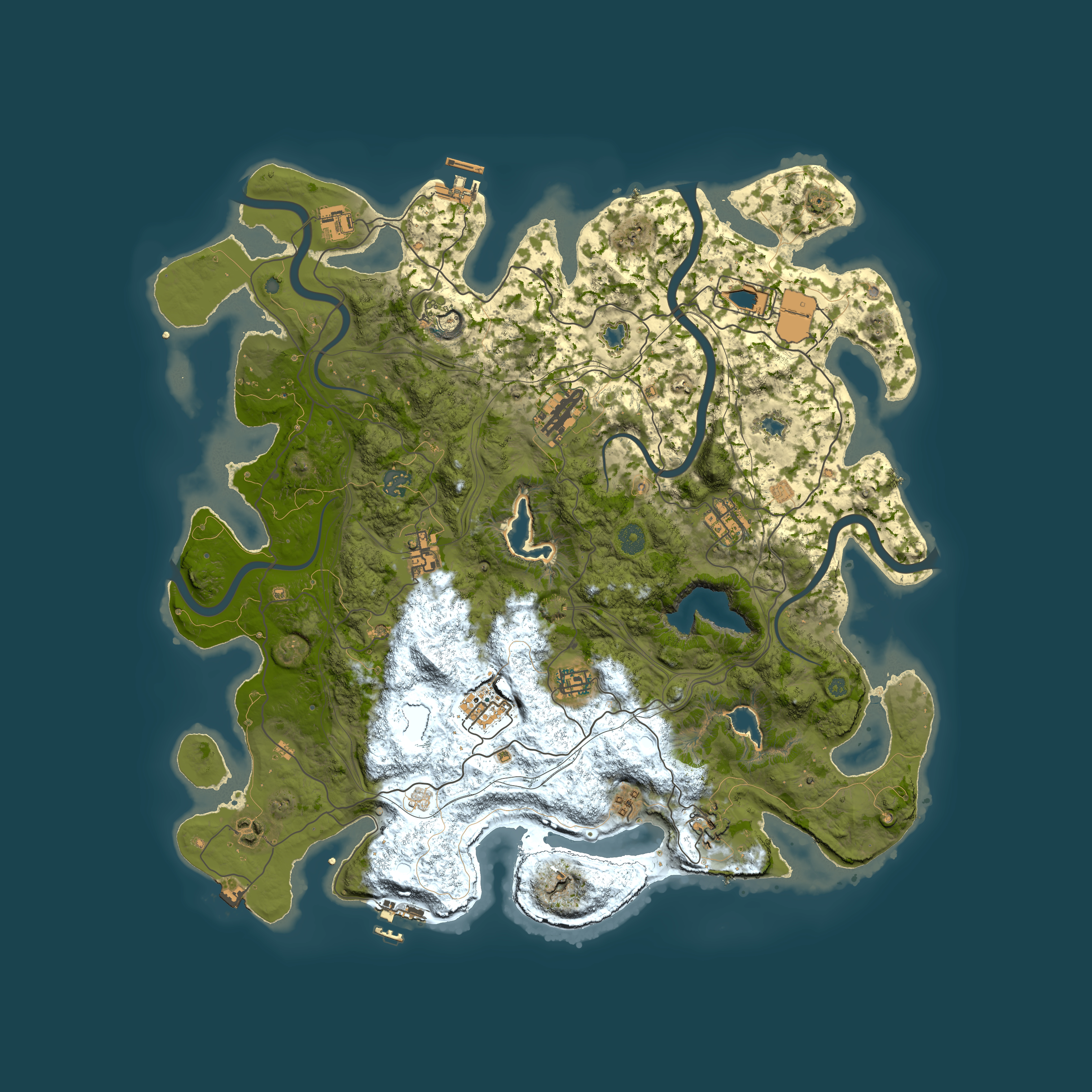 Full top-down render of Rust map seed 1971852007, 4500x4500m