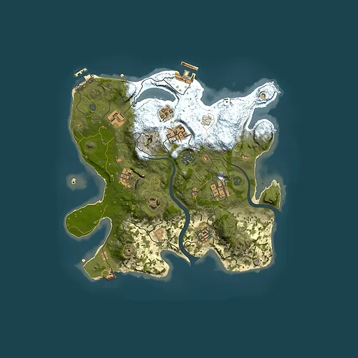 Rust map seed 176697018, 3000x3000m top-down preview