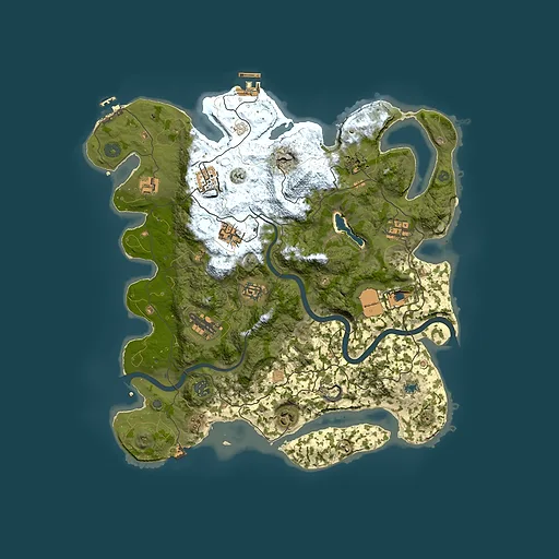 Rust map seed 1276376255, 4000x4000m top-down preview