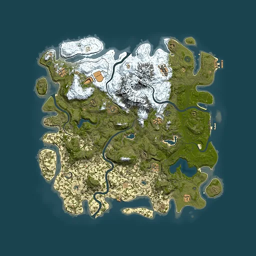 Rust map seed 758490407, 5000x5000m top-down preview