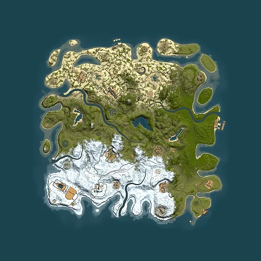 Rust map seed 943901868, 4500x4500m top-down preview