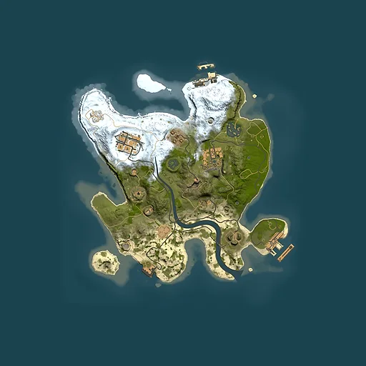 Rust map seed 151491140, 2500x2500m top-down preview